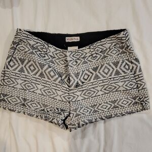 Merona Geometric Black and White High Waist Shorts